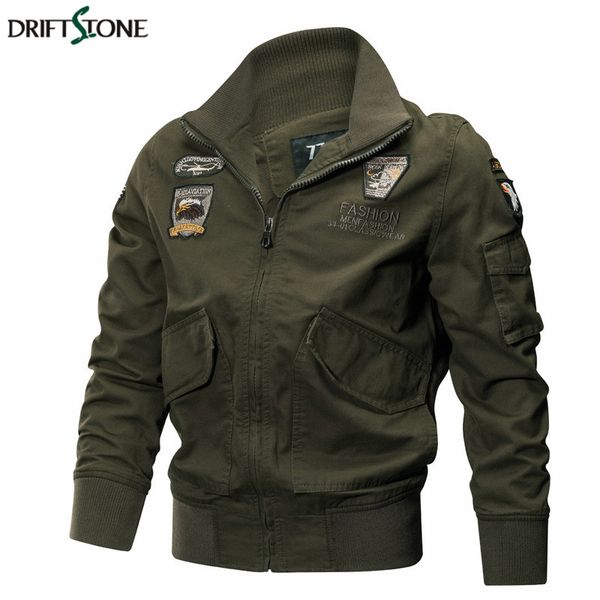 

men jackets autumn winter tactical pilot coat quality cotton army jackets male casual outerwear clothes, Black;brown