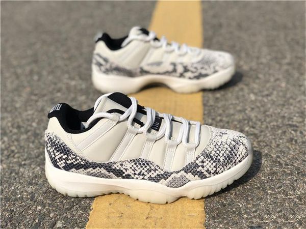 

окончательная версия 11 низкий s s snakeskin белый серые мужчины баскетбольные обувь реальное углеродное волокно cd6846-002 световые костяны, Black