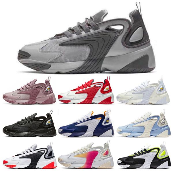 

designer m2k tekno zoom 2k men women running shoes triple black white race red royal blue sports sneakers mens trainers size 36-45