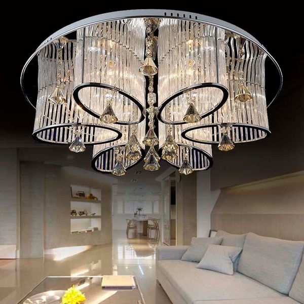 

2019 crystal ceiling lamp bedroom ceiling modern luxury living room ceiling lamp fixture crystal chandelier lighting