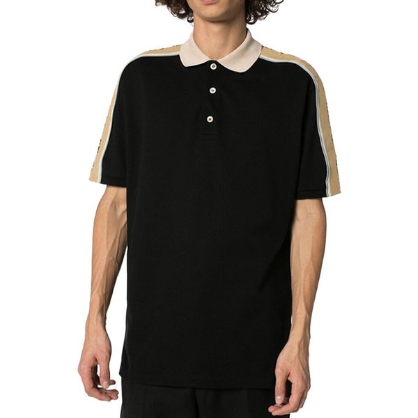 

20fw сделано в италии классический логотип printed поло с коротким рукавом повседневная бизнес мужчины женщины поло футболки solid summer st, White;black