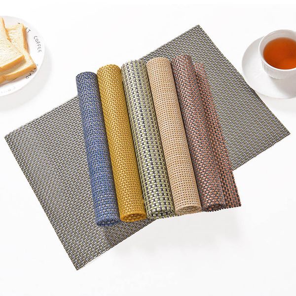

4pcs/lot heat insulated pvc placemats table mat for ding table placemat bowl pads drink coasters non-slip waterproof mats