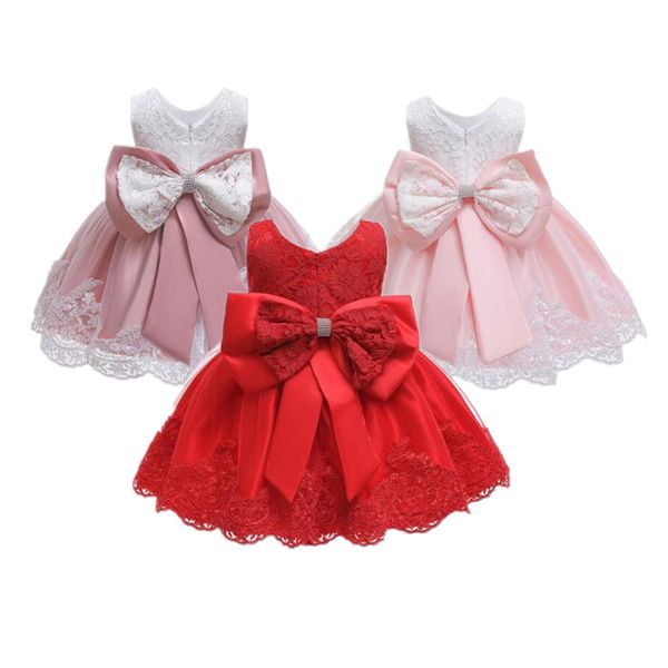

summer birthday dress baby party dress ball gowns for girls wedding clothes first princess kids costume party dresses, Red;yellow