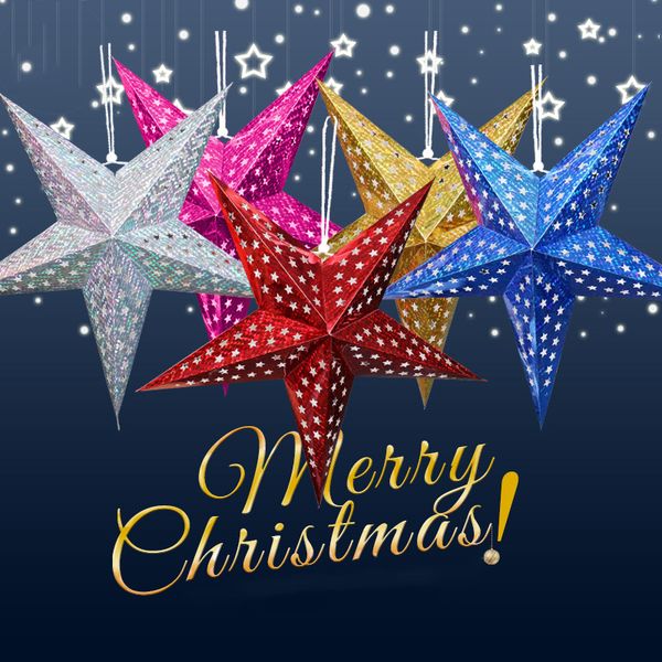 

christmas decorations laser star 3d star pendant holiday decorations pendant christmas tree