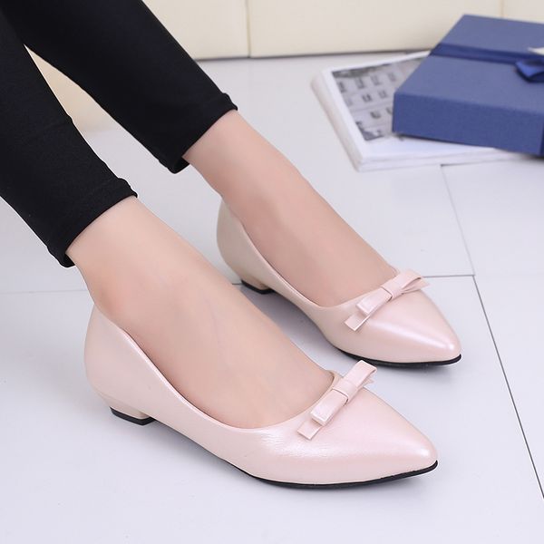 

new worker office lady shoes woman shoes pointed toe dress basic pumps women boat zapatos mujer sapato feminino, Black