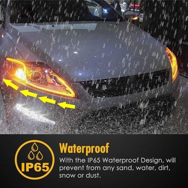 

dc12v daytime running lights turn signal guide strip led flexible car bulb