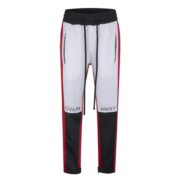 

guapi gvapi mmxv biker track pants v4 streetwear men jogger joggers men sweatpants, Black