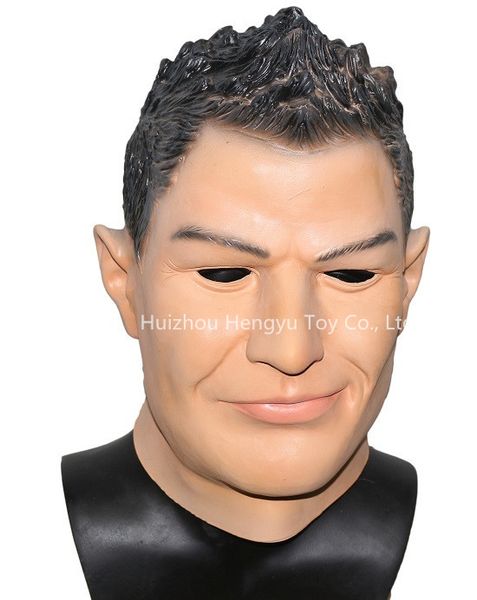 

2019 selling realistic adults halloween realistic famous football star beckham c ronaldo mask celebrity face mask male crossdress