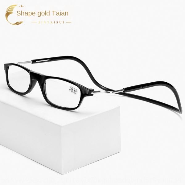 

nlfw8 comfortable neck presbyopic presbyopic glasses magnet folding convenient hd resin glasses for the elderly men's and women's, Silver