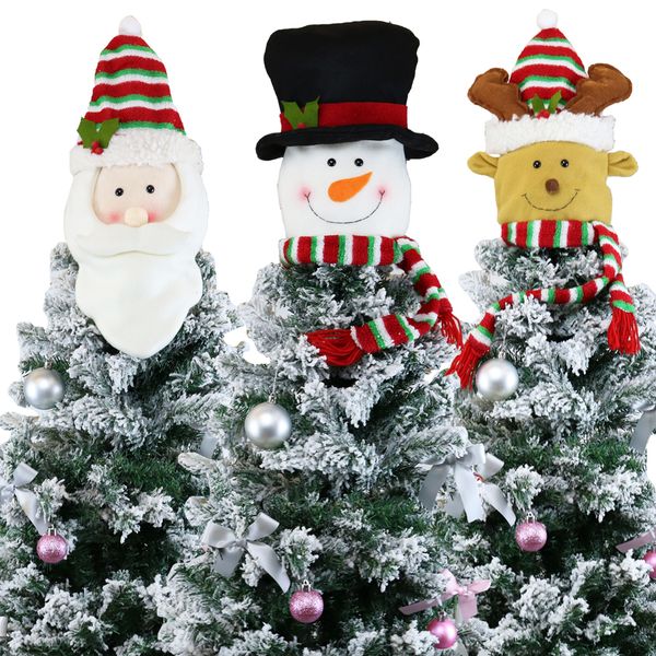 

snowman head christmas tree er decoration deer santa holiday xmas party festive hanging ornament