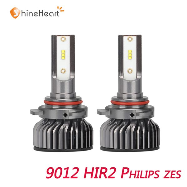 

2pcs car headlight bulb h7 led hir2 9012 12v 50w car light h11 led h4 h1 24v 9005 9006 lamps for 6000k 10000lm fog light