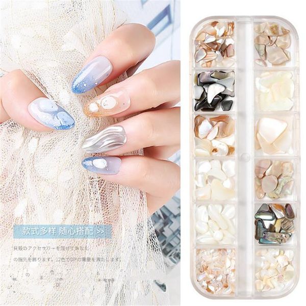 

3d irregular abalone shell nail art decorations uv gel flake slider charms spangles stones nail tips manicure accessories f402, Silver;gold