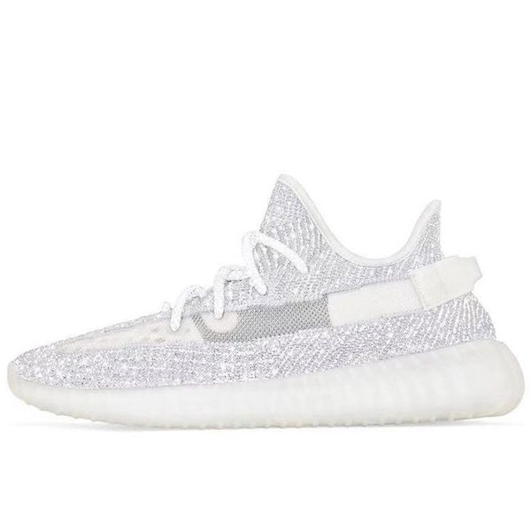 

factory version static 3m reflective shining in the dark women mens trainer materials in details with box running shoes