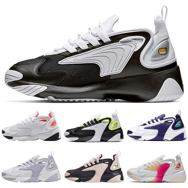 

2019 new rainbow white red zoom 2k m2k men s running shoes tekno race red royal blue dark grey men women sports sneaker 36-45