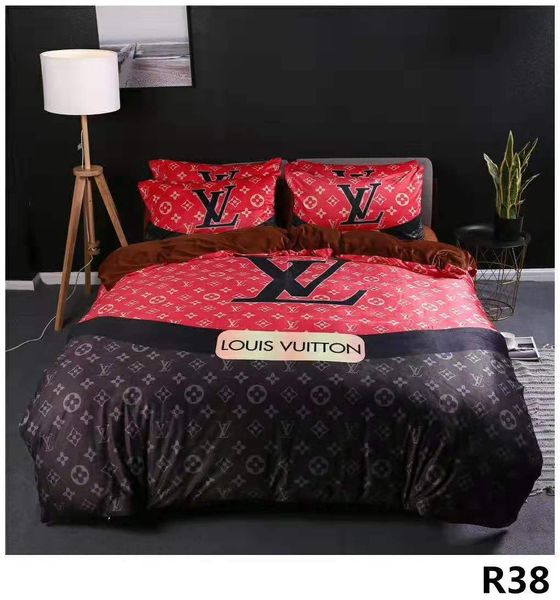 

chic branded colorful quilted cotton 4pcs bedding sets designer comfortable home textiles duvet cover pillowcase bedding sheet