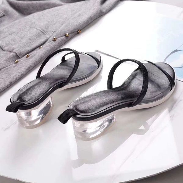 

new designer's summer slippers pantofles beach fashion grinding slippers women's high-heeled slippers with box size;35-40, Black
