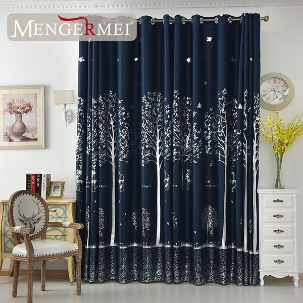 

mengermei tree blackout curtains for living room bedroom sheer tulle curtain white curtain for kid room kitchen door curtains