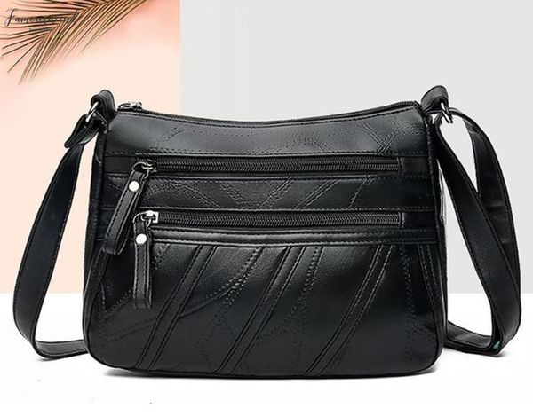 

women genuine leather shoulder bags fashion female bags for ladies crossbody bags black designer handbag 2020 zipper new
