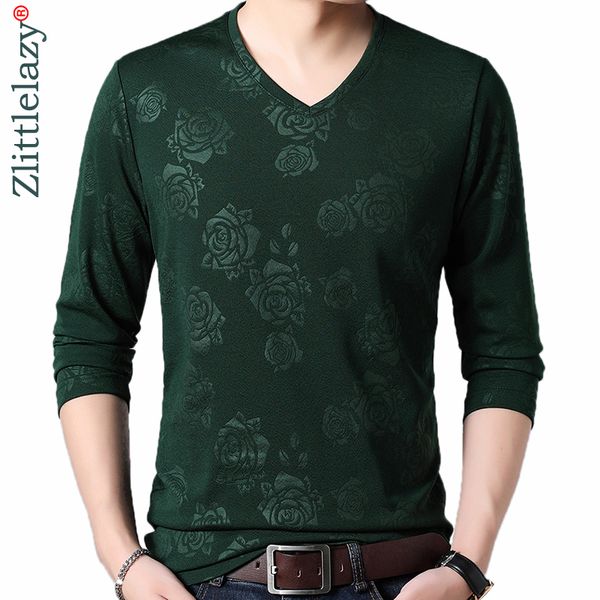 

2019 brand casual spring flower long sleeve t shirt men streetwear tshirt fashion fitness t-shirt jersey mens tee shirts 10921, White;black