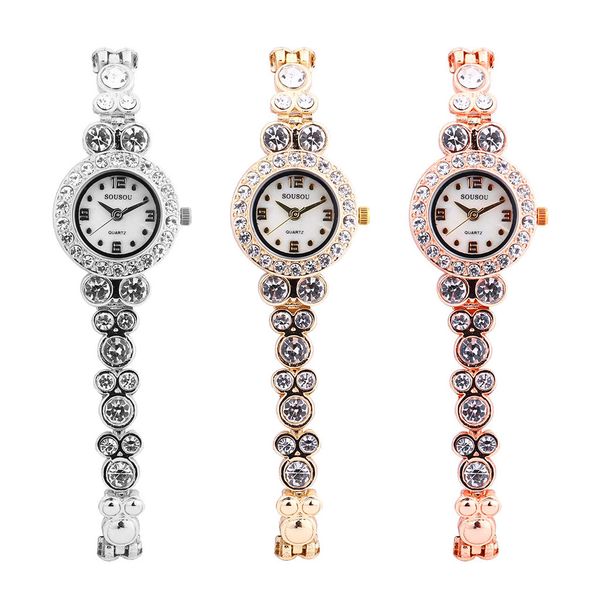

fashion 2019 high-end quality retro design watch woman's watch trend quartz wristwatch clock gift clock#7, Slivery;brown