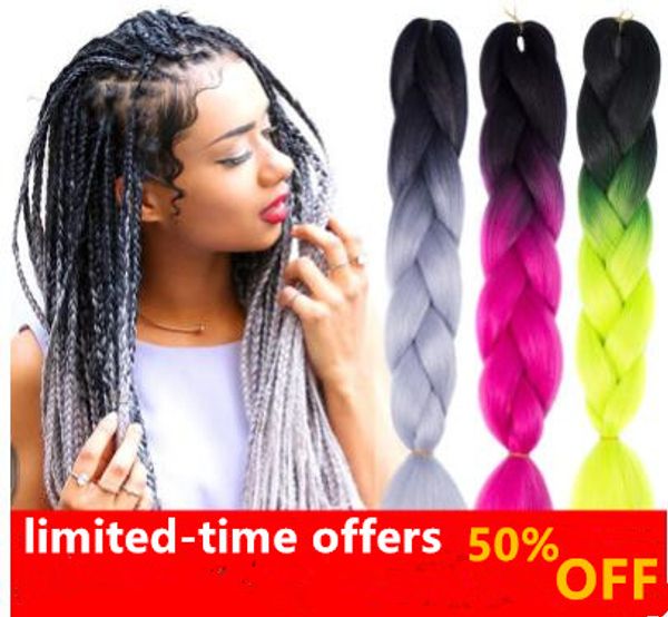 Female African Dirty Braid Dreadlock Color Gradient Tri Color Big