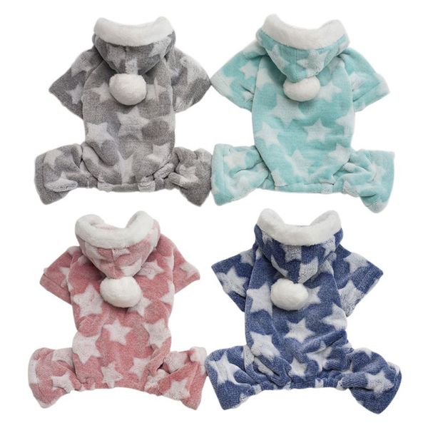 

dog pajamas claw printed cotton pet clothes small dog jumpsuit pajamas hoodie coat for dogs cats super soft warm costume puppy