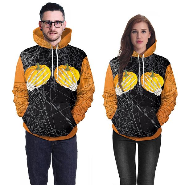 

halloween cosplay hoodies pumpkin cartoon 3d hoody sweatshirt hip hop streetwear men funny spring autumn harajuku hoodies, Black