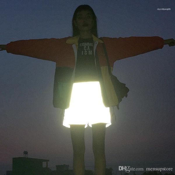 

3m reflective shorts summer grey casual hiphop skateboard women, White;black