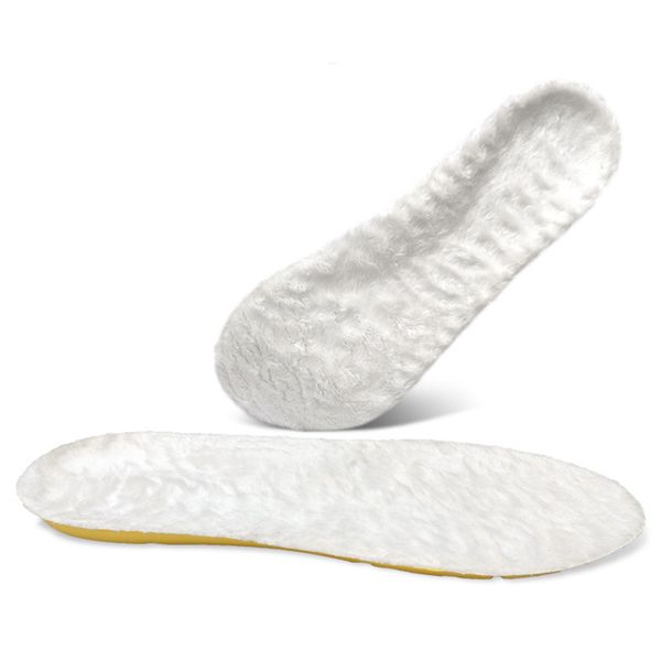 

1pair winter warm insoles for shoes blended wool felt breathable absorption sweat foot pain relieve shoe insoles women men, Black