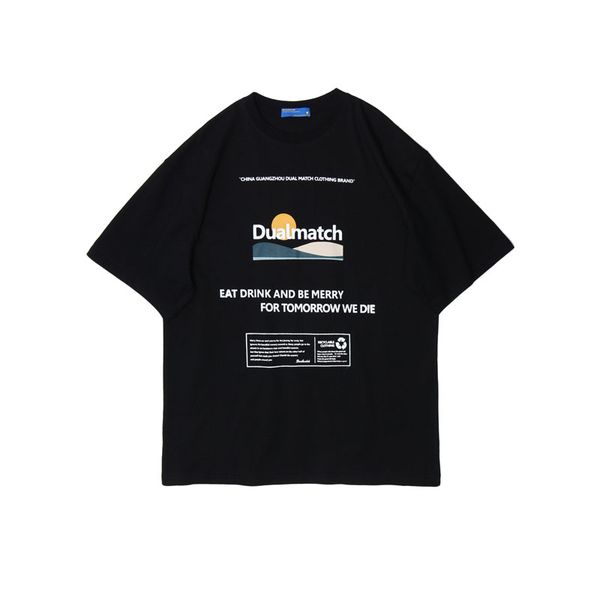 

summer mens designer t shirts 2020 fashion harajuku printed white black short sleeve streetwear cotton big size dmt66