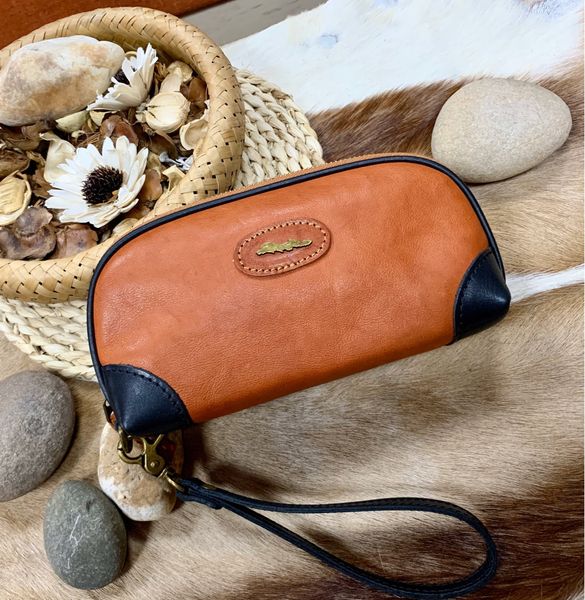 

first layer leather zipper storage bag fashion document handbag cosmetic bag