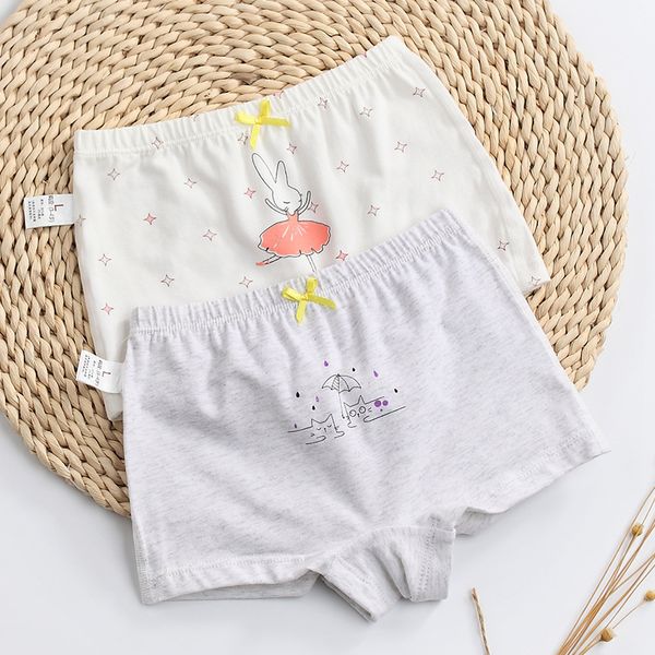 

2pcs/lot children's underwear girls cotton boxer small children 2-5-8 years old cute baby shorts promotion, Black;white