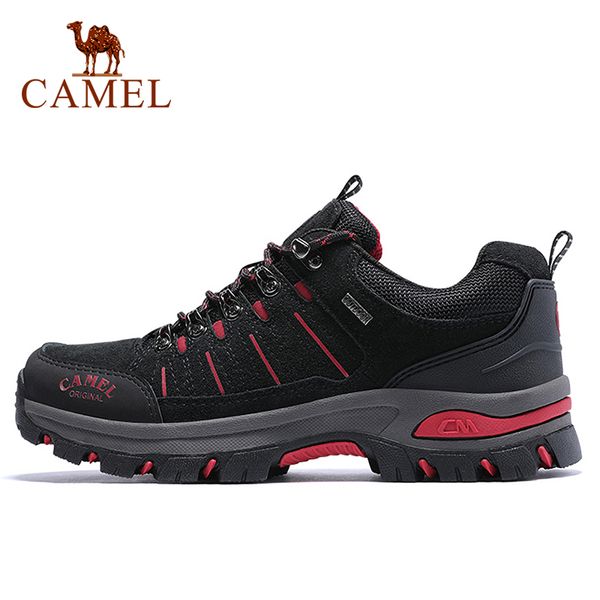 

camel classics style men hiking shoes genuine leather durable anti-slip warm lace up outdoor mountain climbing trekking shoes