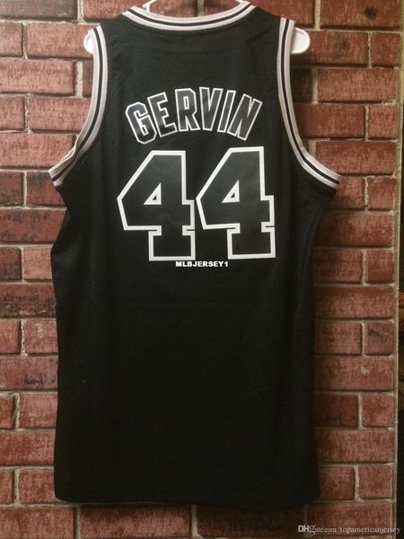 

wholesale george gervin #44 jersey ad sewn mens t-shirt vest stitched basketball jerseys ncaa, Black;blue