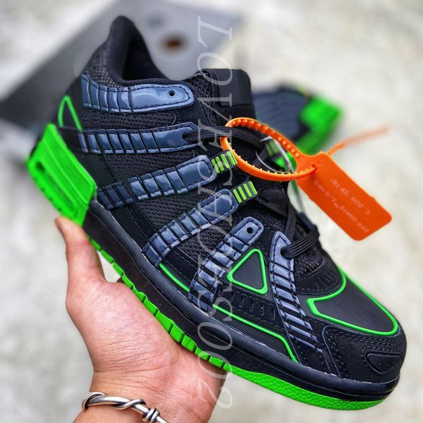 

2020 new ow x rubber dunk green strike men woman black sports shoes size 36-45