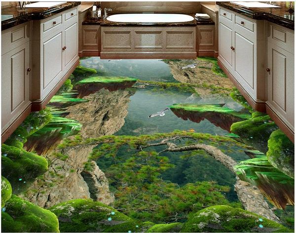 

картина из пвх обои forest mountain valley пик стерео ванная кухня 3d наклейки этаж 3d обои стены