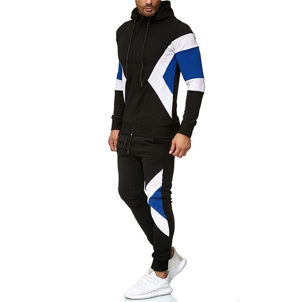 

men's sports suits tracksuits sport suit mens running suit quick dry plus size mens fitness jogging gym men tracksuit sets#g1, Black;blue