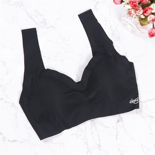 

2019 seamless lingerie padded bras for women shakeproof fitness female underwear push up bralette removable padding sleeping bra, Red;black