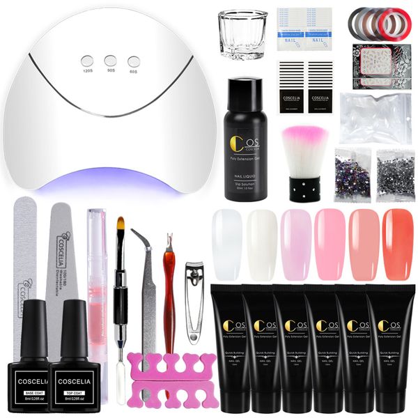 

nail builder extend polish varnish for nail extension uv gel led hard poly gel lacquer manicure 36w uv led usb cable lamp
