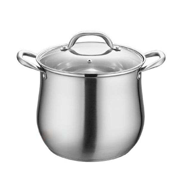 

24cm household stainless steel soup pot, extra-high with double bottom and thick stew pot cookware kitchen tool