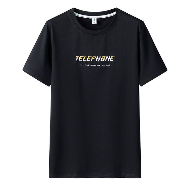 

mens designer short sleeve t-shirt tide brand personality printing shirt casual short sleeve clothes, White;black