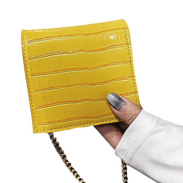 

crocodile pattern shoulder bag women mini hanging neck purse female new wild chain single shoulder slung small bag