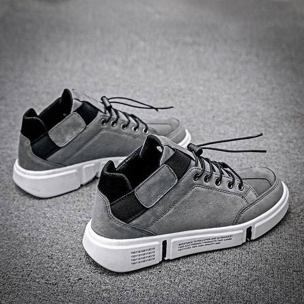 

2018 winter new style men's shoes korean-style trend versatile men casual high-board shoe sports high state autumn trendy sh, Black