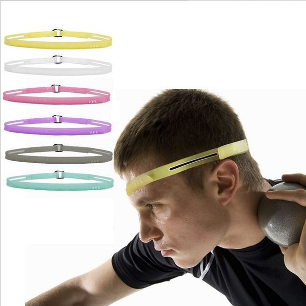 

outdoor sports silicone guiding belt sweat head band headwear yoga cycling sports sweatband, Yellow;black