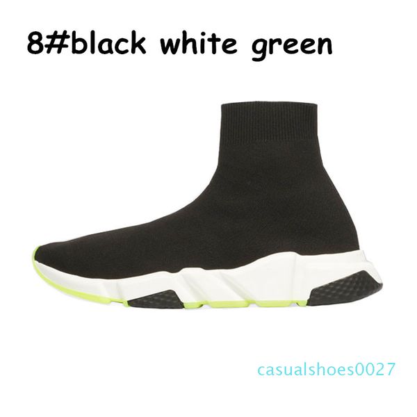 

2020 designer shoes speed trainer platform casual of triple socks red bule white flat fashion mens womens sports sneakers fashion c27, Black