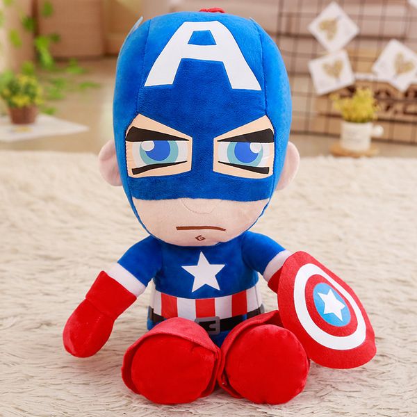 

1pc 35cm soft stuffed super hero captain america iron man spiderman plush toys the avengers movie dolls for kids birthday gift