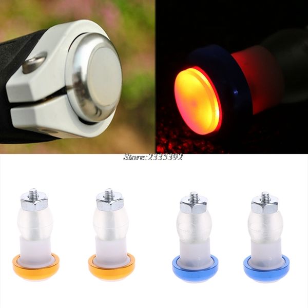 

1pair bicycle bike handle bar end plug 2 mode red light led warning safety lamp 5 type