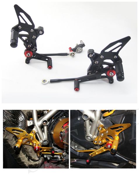 

cnc adjustable rearsets foot pegs rear set for 1098 1098s 1098r 1198 848 848evo