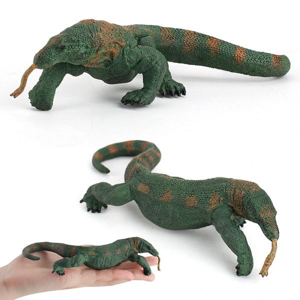 

model wild animal model crawling lizard solid static komodo goanna plastic ornament