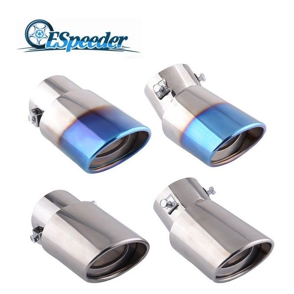

espeeder car auto exhaust muffler tip stainless steel pipe chrome trim modified car rear tail throat liner exhaust styling